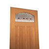 80" 1/4 Lite Maple Entry Door with Custom Artistic Glass Exterior - #513