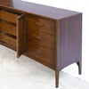 Mid-Century Modern Broyhill Emphasis Walnut Triple Dresser 6200-32- #527