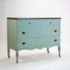 SOLD! 1960s French Provincial Double Dresser with wood top - #380