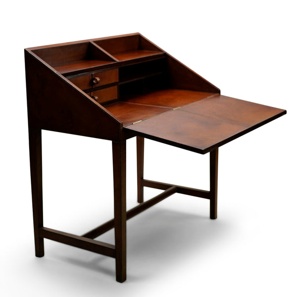 Crate & Barrel 'Emerson' Leather Secretary Desk - #342