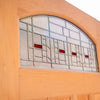 80" 1/4 Lite Maple Entry Door with Custom Artistic Glass Exterior - #513