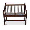 Vintage Spindle Back Bench with Upholstered Seats