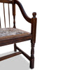 SOLD! Vintage Spindle Back Bench with Upholstered Seats
