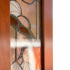 1/4 Lite 36 in. x 96 in. 3 Panel Universal/Reversible Craftsman 1-Lite Decorative Glass Mahogany Front Door Slab - #525